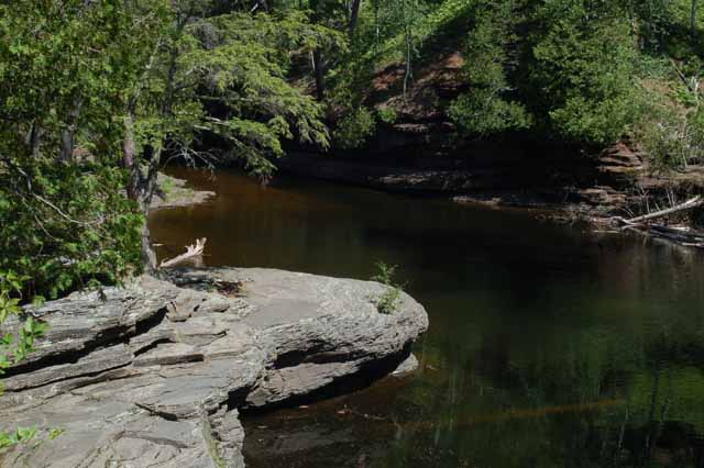 In the Porkies, the Presque Isle River